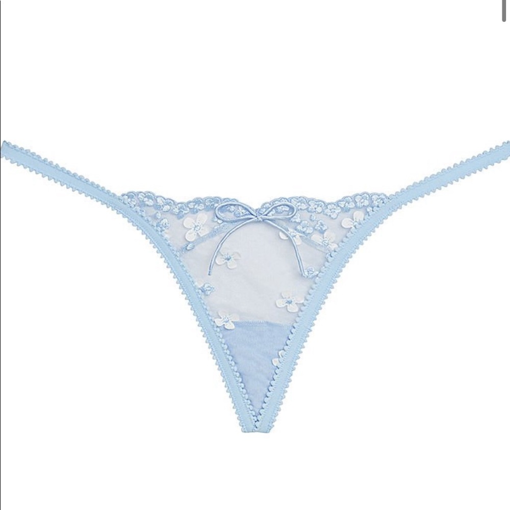 2 PIECE FOR LOVE & LEMONS Daisy Embroidered Bra thong set - Picture 6 of 7